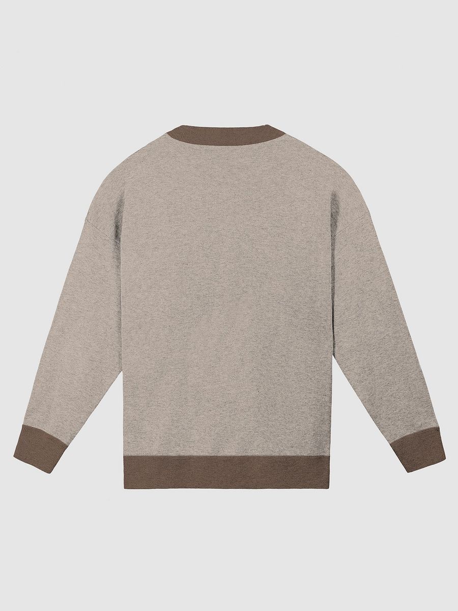 In My Head (lg. lined design, tri-tone brown) knitwear relaxed crewneck product image (8)