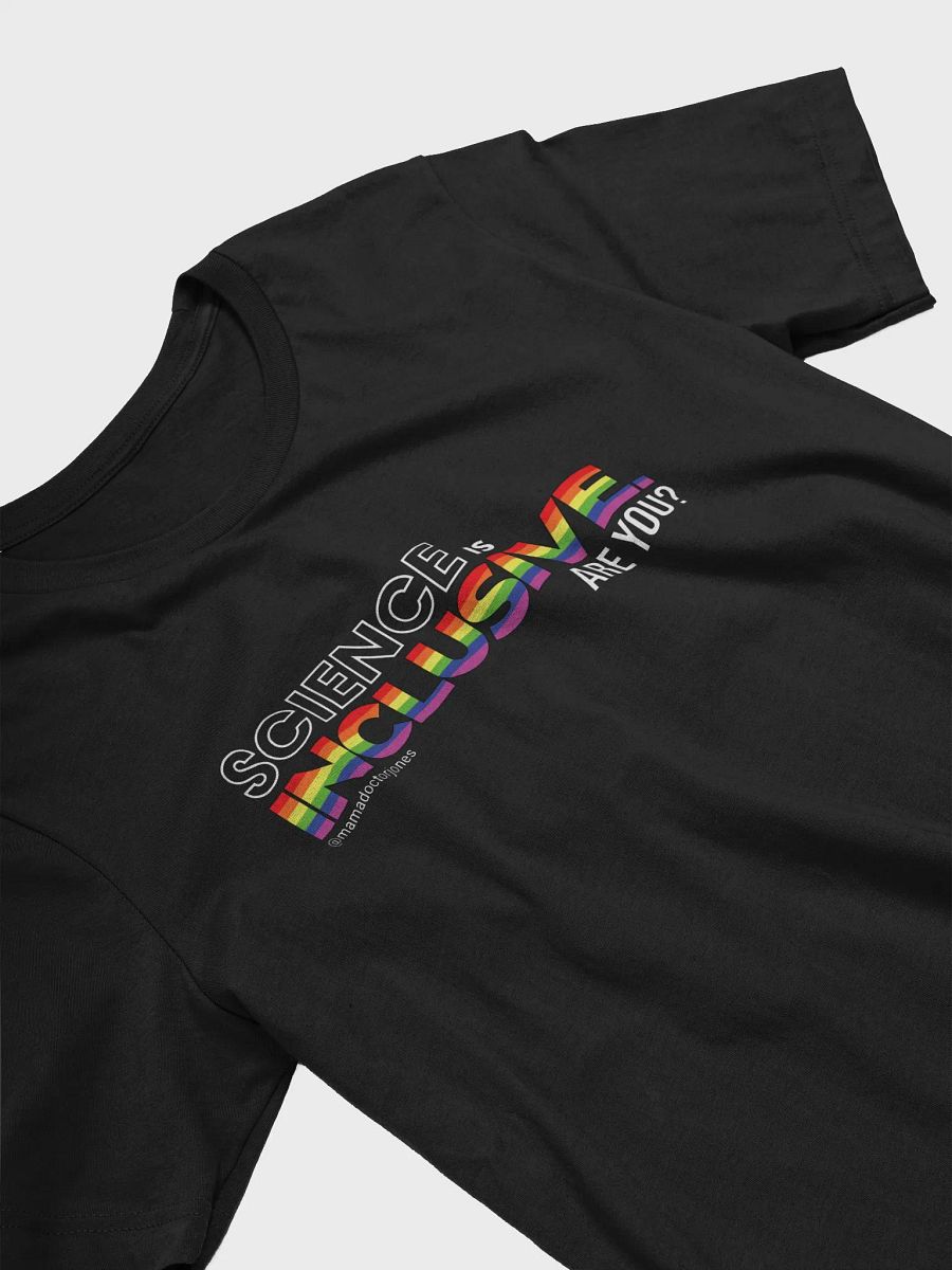 Science Is Inclusive Tee - Gay Pride - Black product image (3)