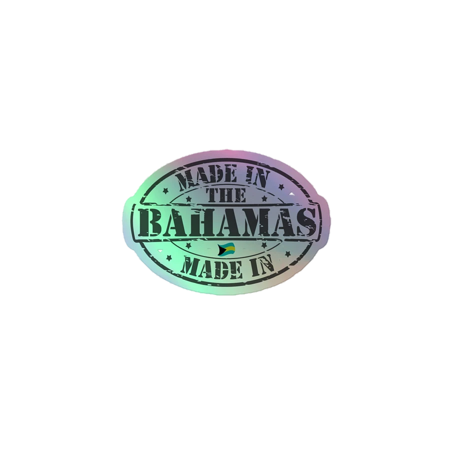 Bahamas Sticker Holographic : Made In The Bahamas Flag product image (2)