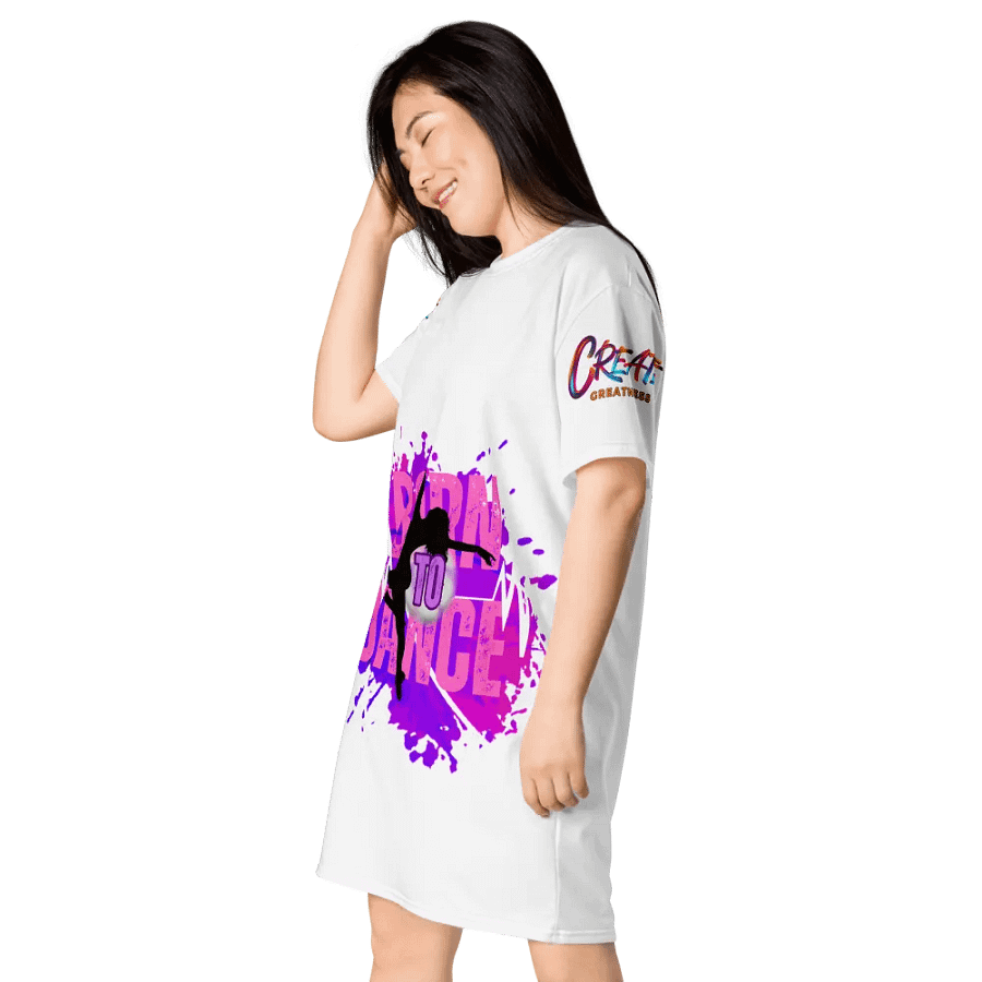 Born to Dance Her Silhouette Energetic Moves All-Over T-Shirt Dress product image (4)