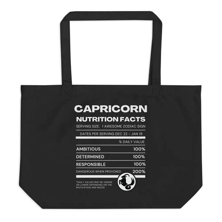 Capricorn Nutrition Facts Tote product image (3)