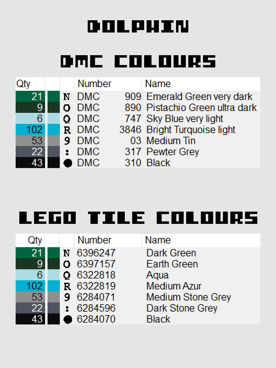 Dolphin Pixel Art product image (4)