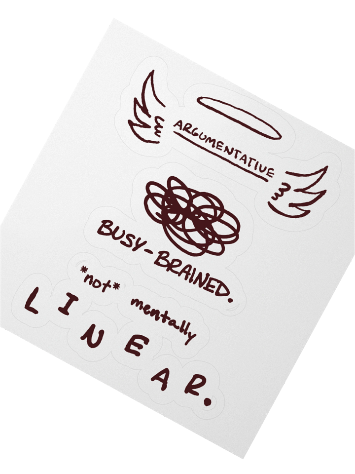 maroon sticker pack #1 product image (6)