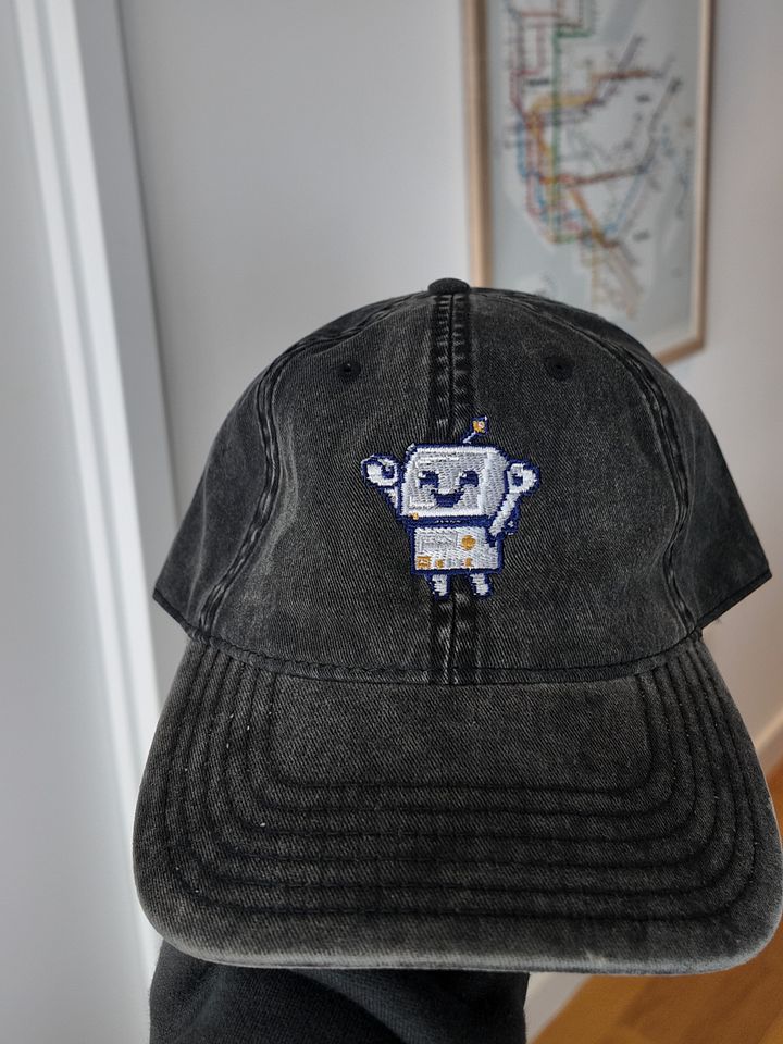 Happy Robot Embroidered Dad Cap product image (2)