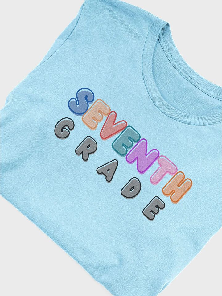 7th Grade Teacher Bubble Letters Graphic T-Shirt product image (1)