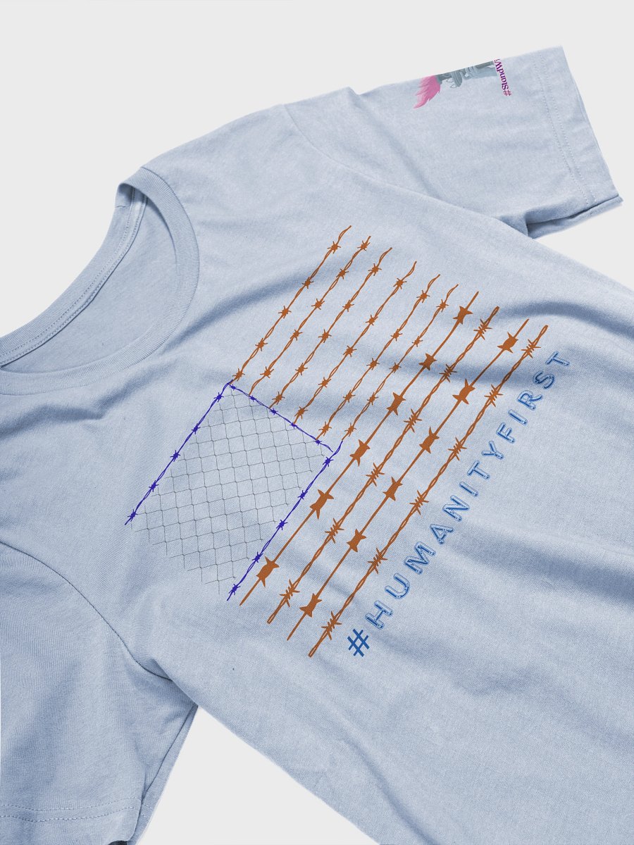 Stand With Liberty Barbed Wire American Flag Bella & Canvas 3001 Supersoft Tee product image (3)