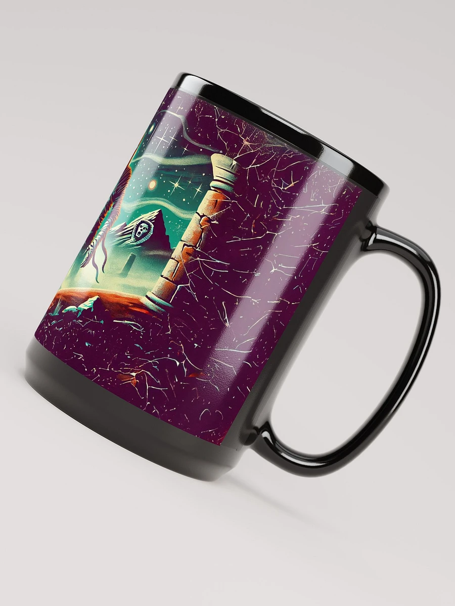 Mummy Under a Full Moon Black Glossy Mug product image (5)