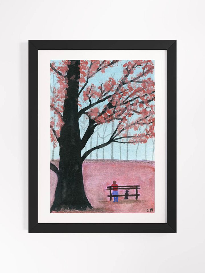 Waiting: Watercolor Landscape Framed Poster product image (1)