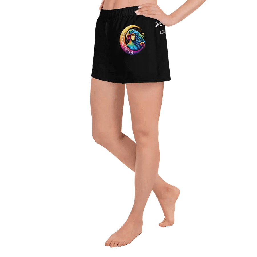 Celestial Crescent Moon Athletic Short Shorts product image (5)