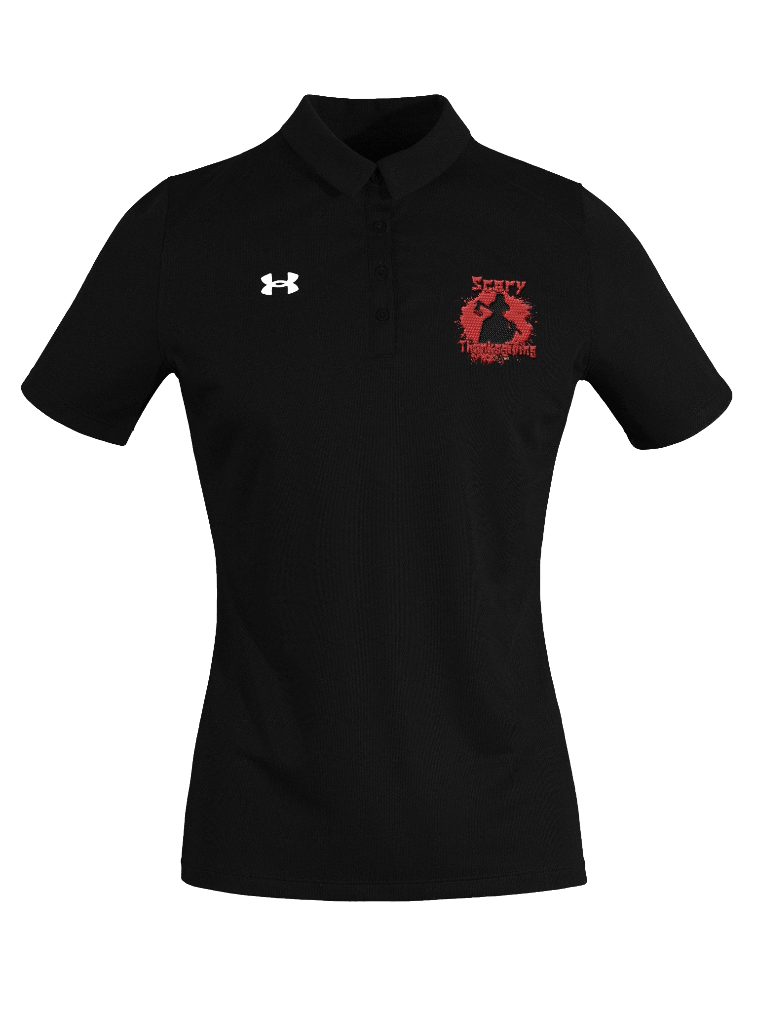 Scary Thanksgiving Axe Silhouette Polo Shirt product image (3)