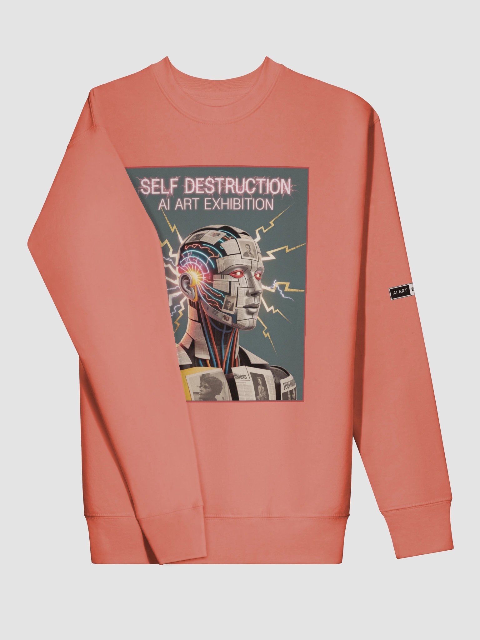 "SELF DESTRUCTION" premium cotton sweatshirt product image (3)