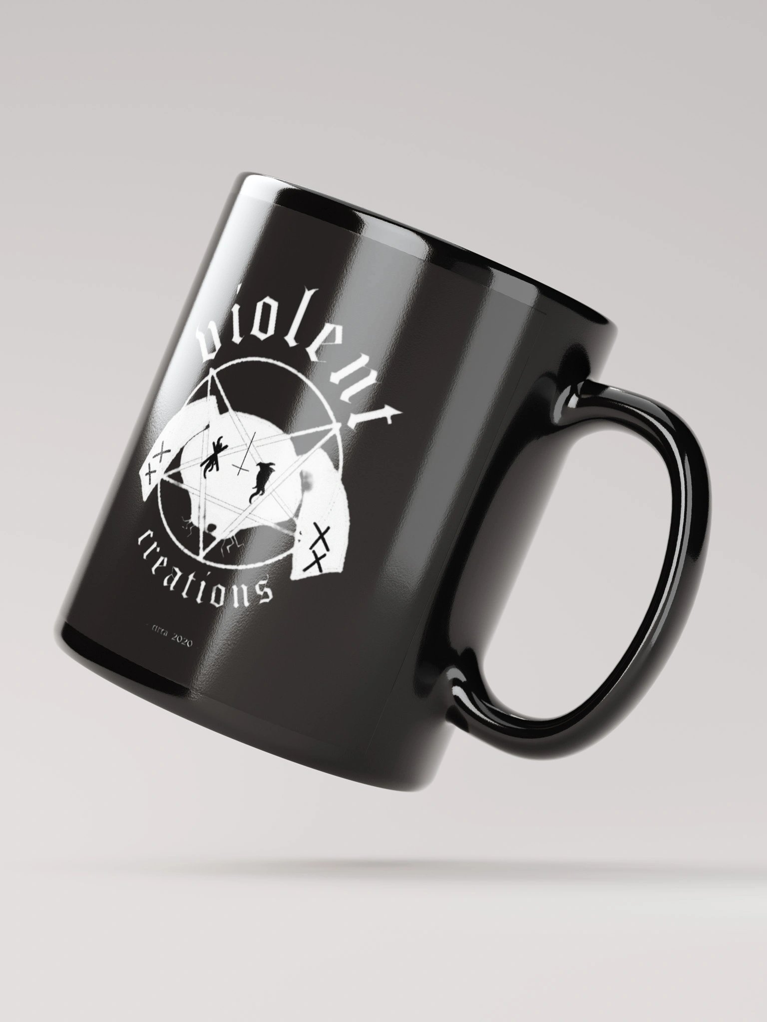 Black Metal Bunny Logo Coffee Mug product image (3)