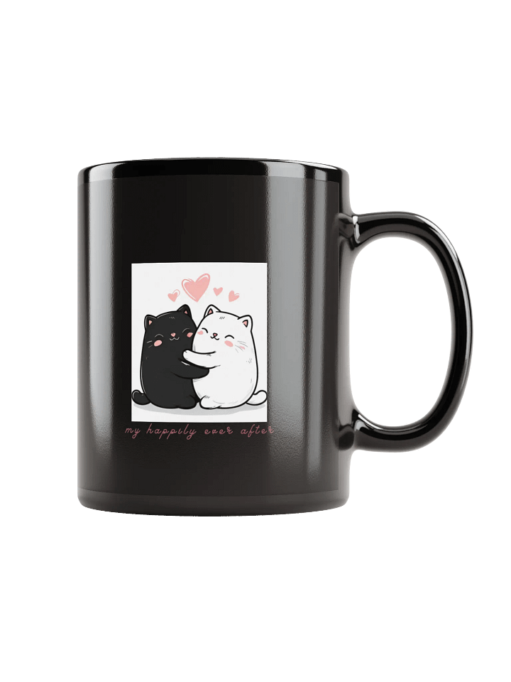 Purrfect Love Black Glossy Mug product image (1)