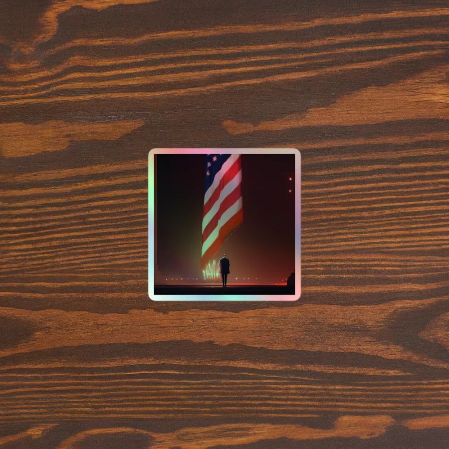 Patriotic Reverence Holographic Sticker product image (5)