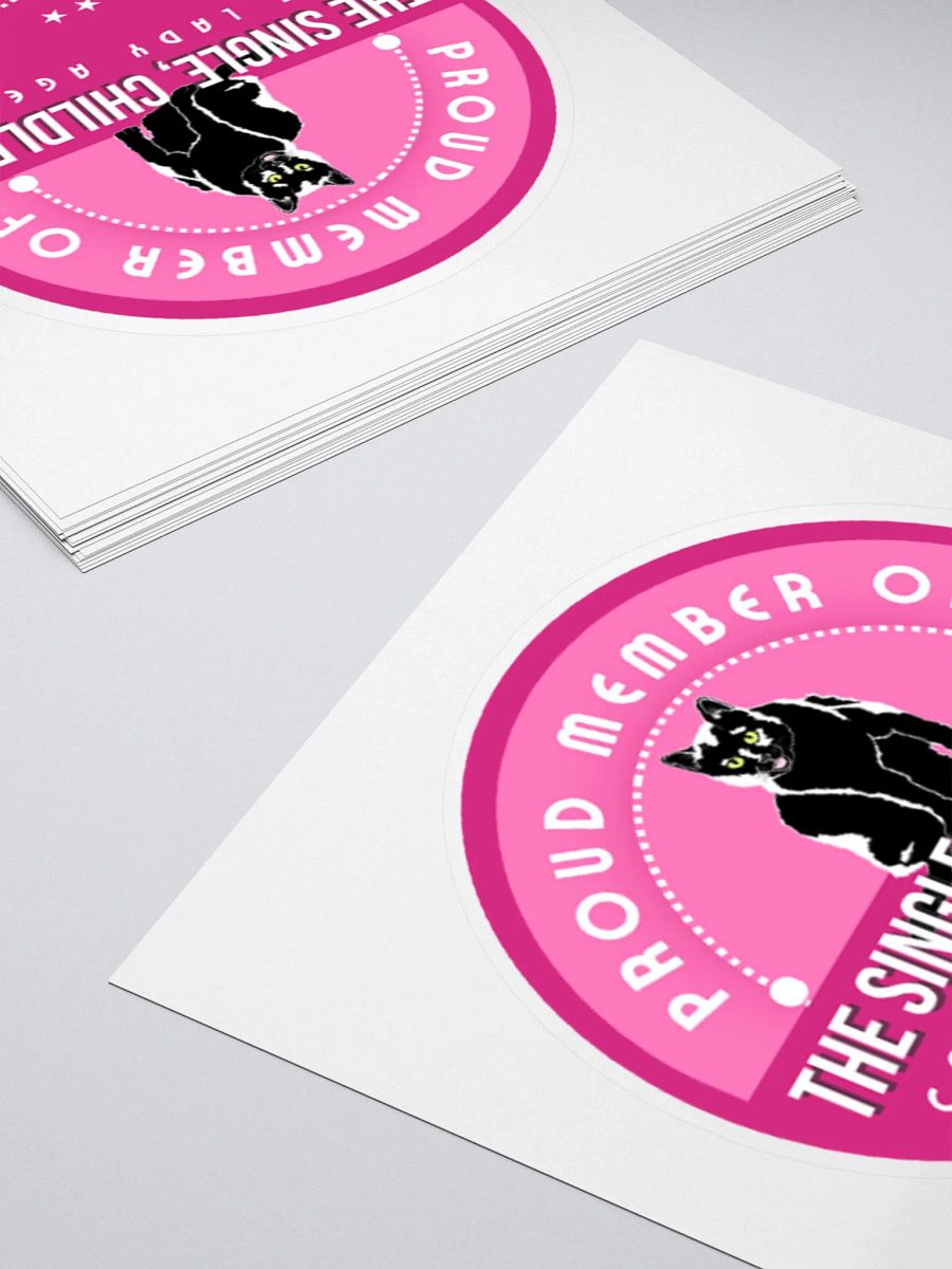 The Single, Childless, Cat Lady Agenda Pink logo Sticker product image (10)