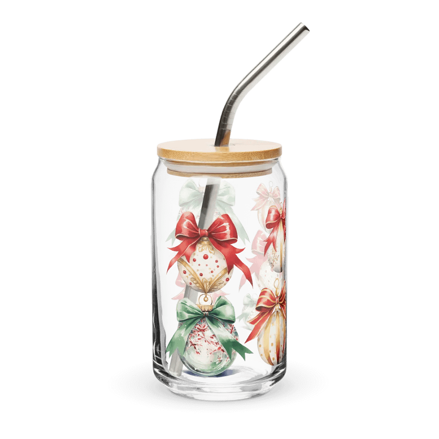 Festive Bow Glass Can Sipper product image (4)