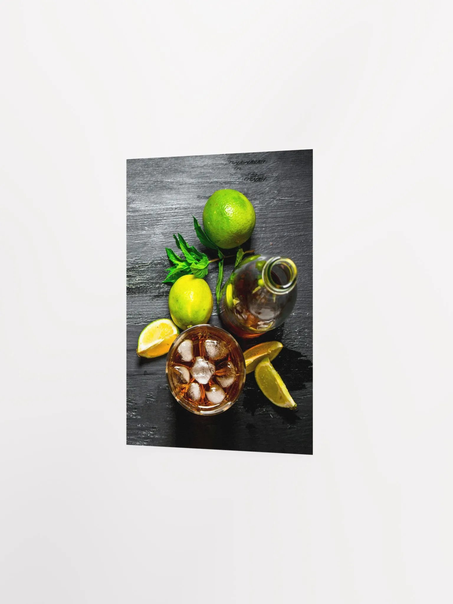 Rum, lime and mint — Food kitchen poster/blackboard, kitchen decor, kitchen wall art, aesthetic poster, minimalist poster product image (7)