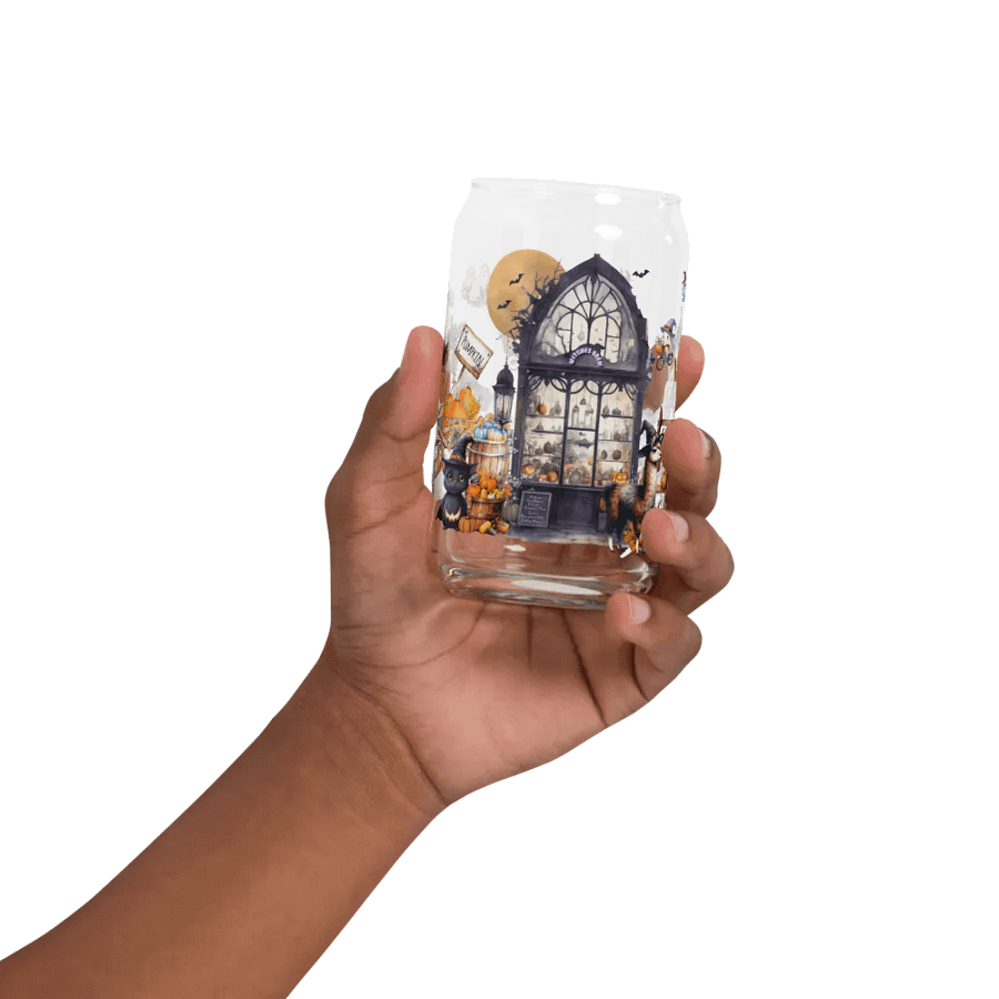 Witches Brew Coven Glass Can Tumbler | 16oz Enchanted Magic Shop Design | Whimsical Drinkware product image (6)