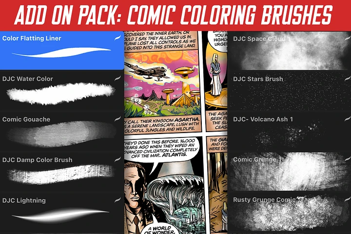 DJC: Comic Coloring Brush Set (Procreate) product image (1)