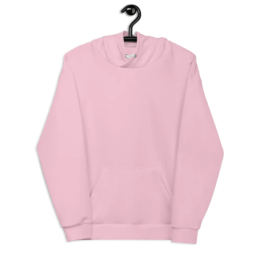 Plain Light Pink Soft Summer Unisex Recycled Polyester Heavyweight Premium Hoodie by Treasure Pie product image (8)