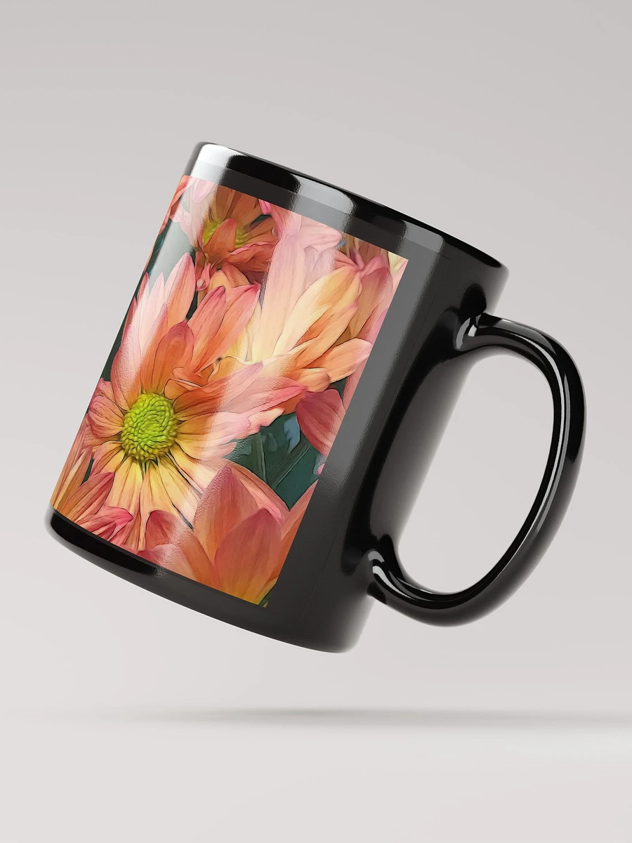 Cream and Pink Daisies Black Coffee Mug product image (3)