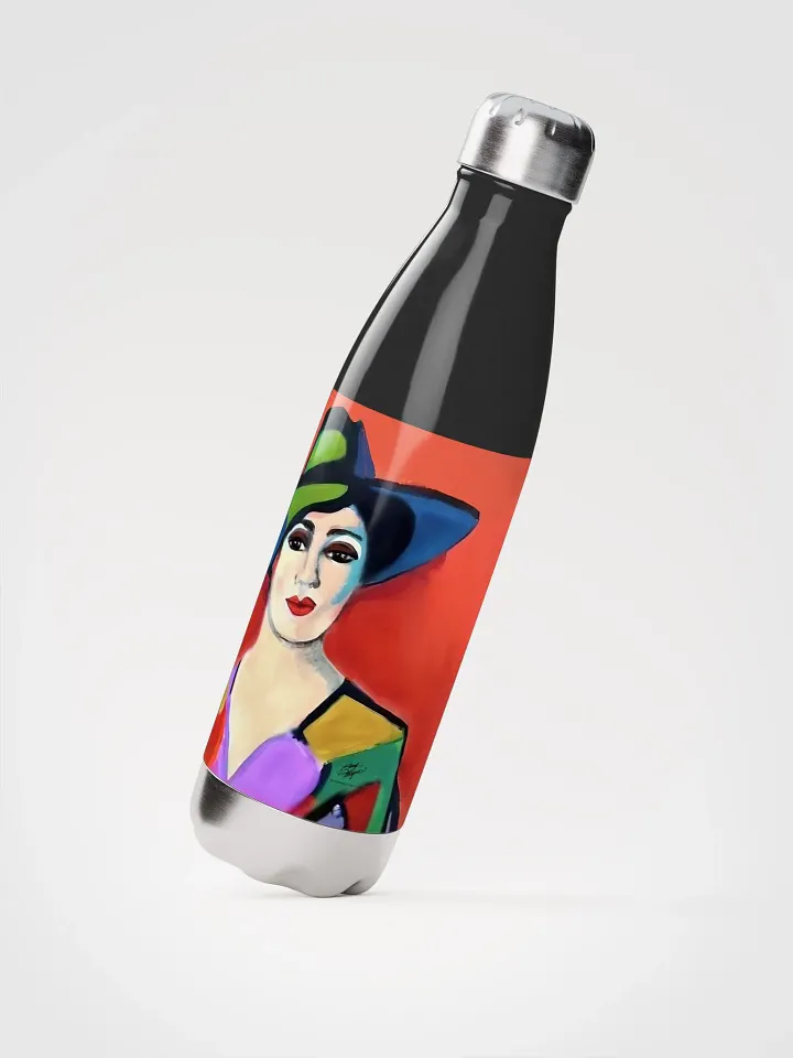 Donna with Hat Stainless Steel Water Bottle product image (2)
