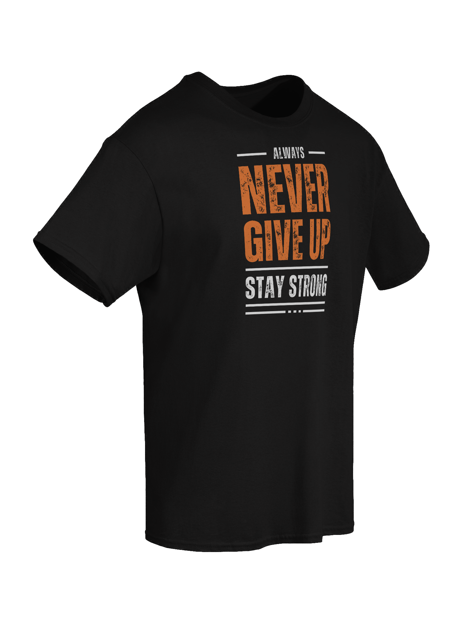 NEVER GIVE UP Bold Orange Tee product image (8)