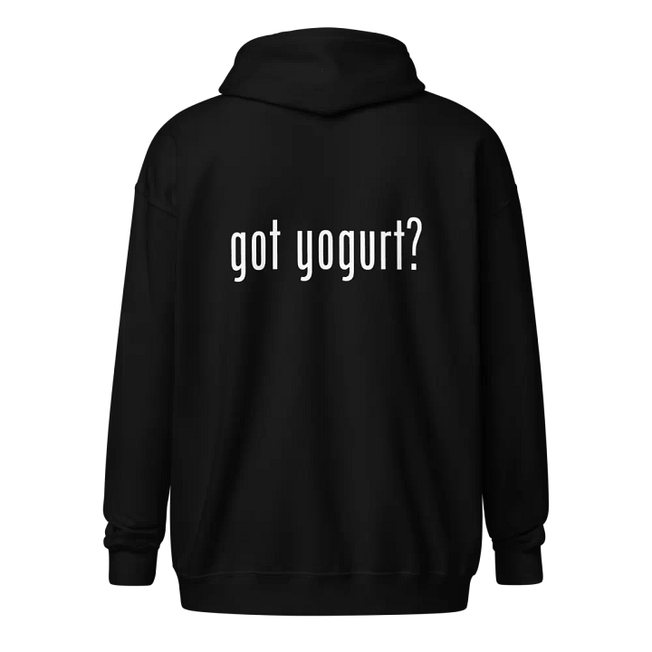 unisex "got yogurt?" zip-up hoodie product image (1)