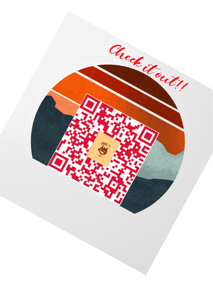 Sunset QR Code Sticker product image (5)