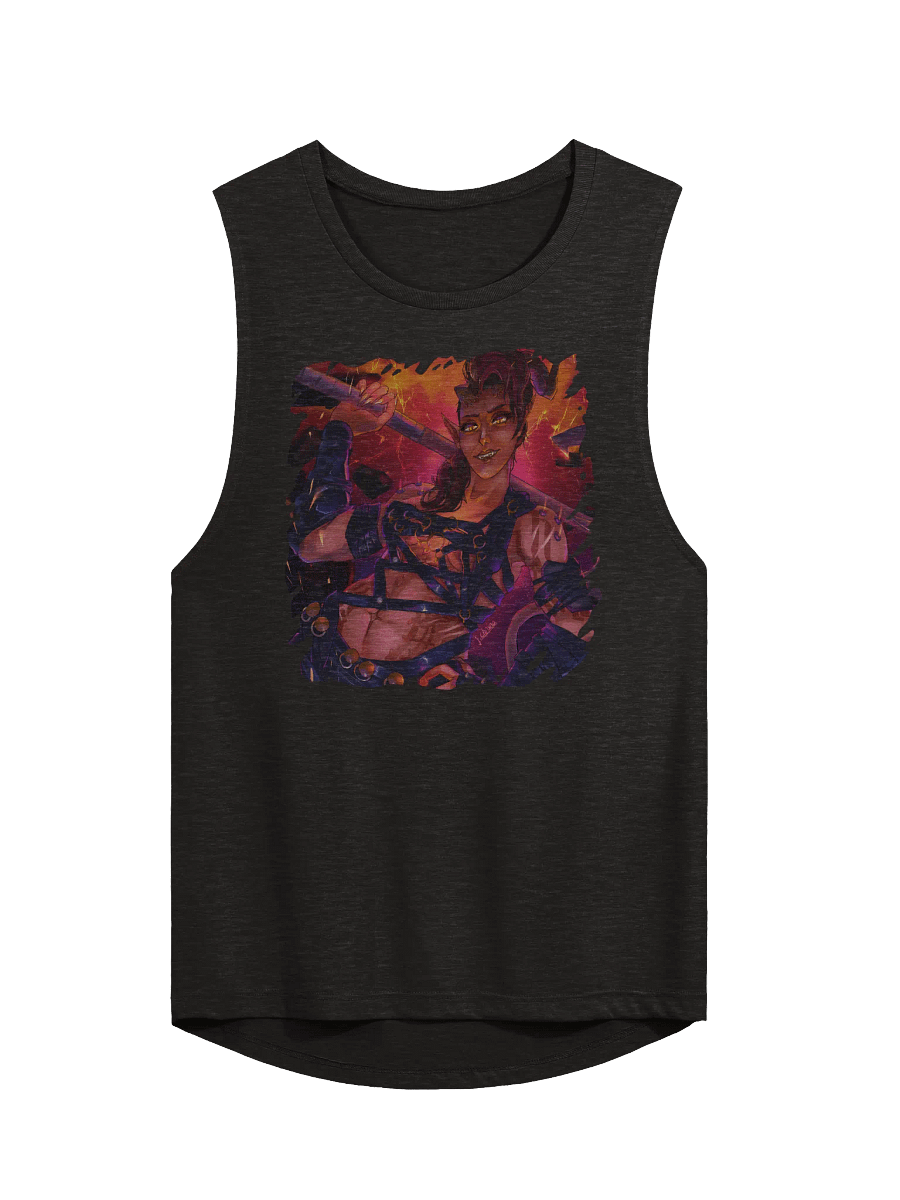 Fury of Avernus - Tiefling Barbarian Fanart - Women's Muscle Shirt - Art by CosmicChroma product image (5)