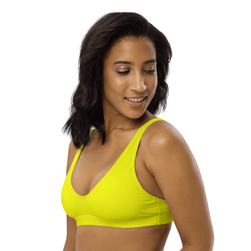 Plain Color Yellow Padded Bikini Top product image (4)