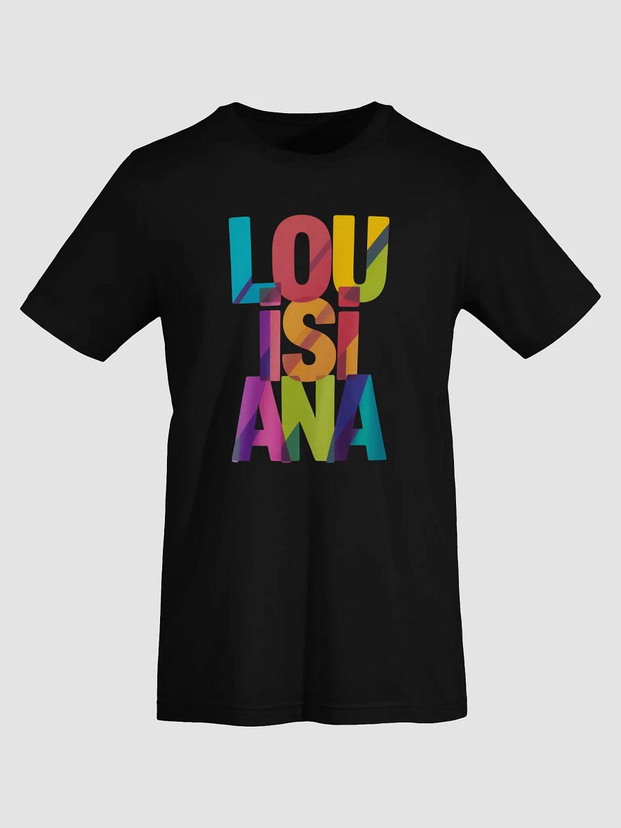 Vibrant Louisiana Letters T-Shirt product image (1)