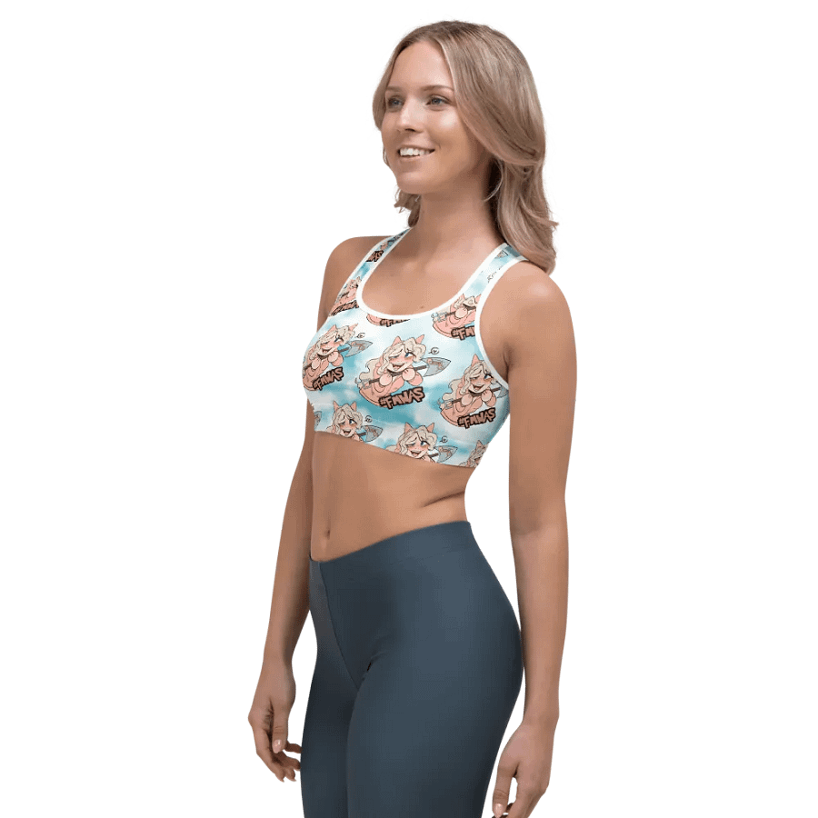 FMWAS All-Over Print Sports Bra product image (3)