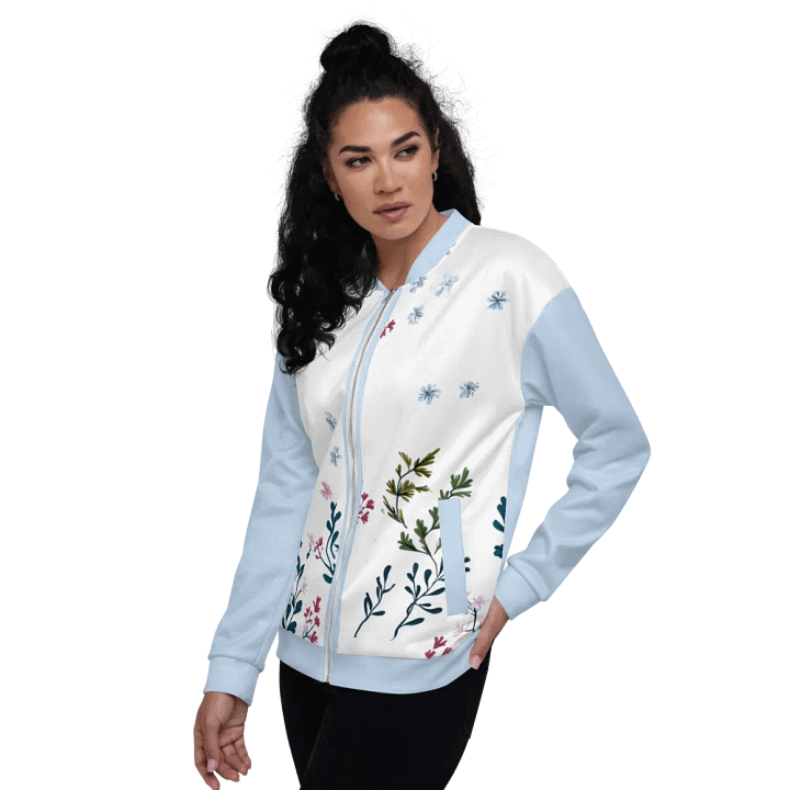 Botanical Bliss All-Over Print Bomber Jacket product image (1)