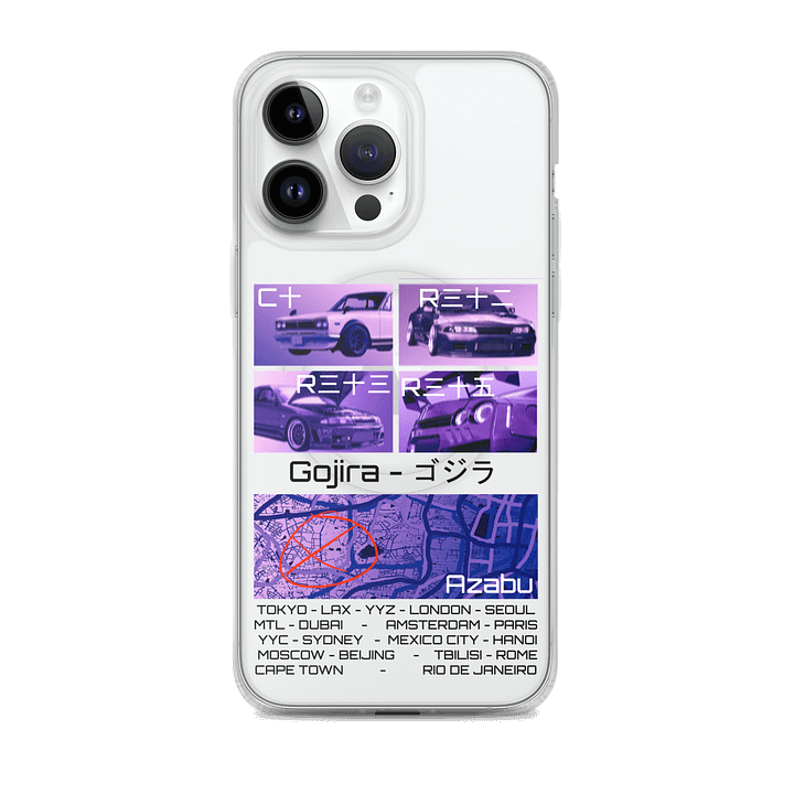 Gojira-Birthplace, List of Cities (Black) Phone Case product image (1)
