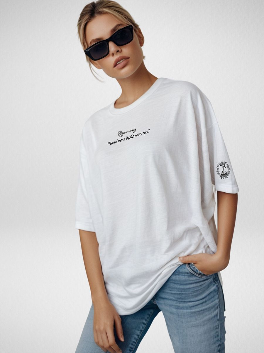 Some Doors Should Never Open – Portal Graphic T-Shirt | Dark Symbolic Tee | Cotton Statement Shirt product image (9)