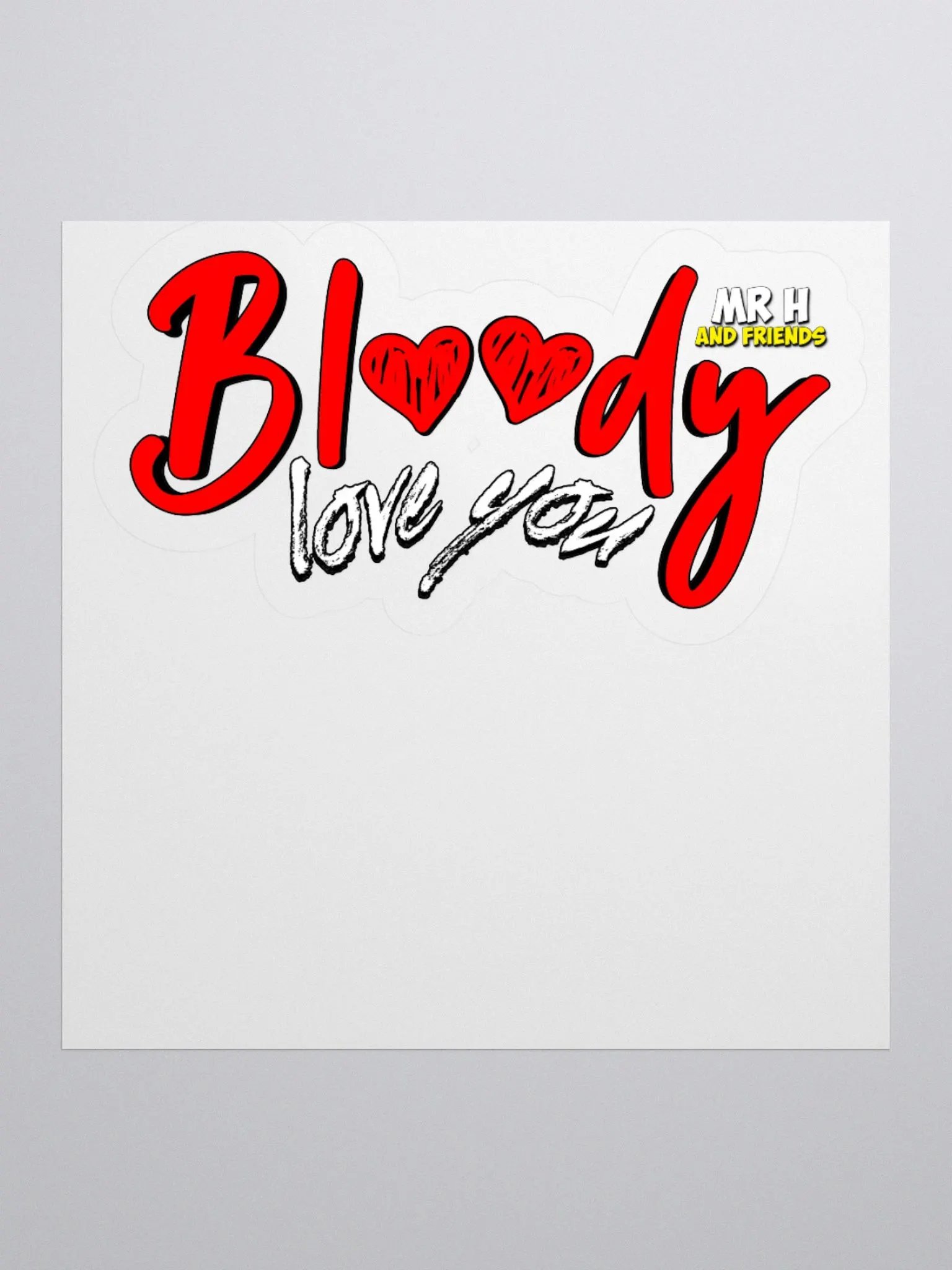 Bloody Love Kiss Cut Stickers product image (1)