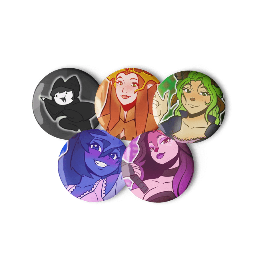 Critical Role Character Collection Feat. YeOldHermit Pin Button Set product image (11)