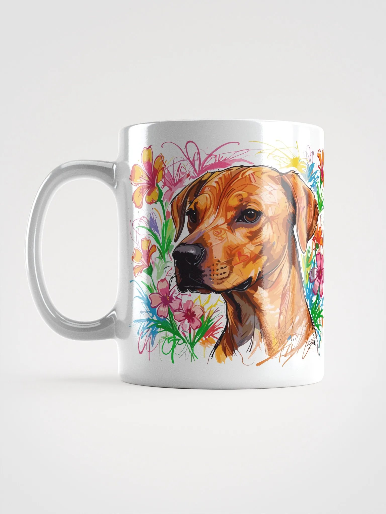 Scribbles Rhodesian Ridgeback 6 , Mug product image (12)