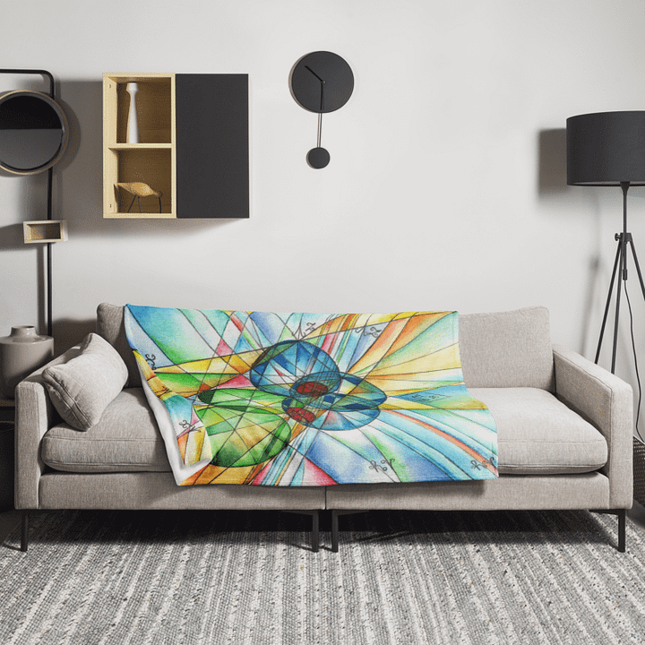 Circles to Circles #2 - Stereographic Projection Mathematical Art Blanket product image (2)