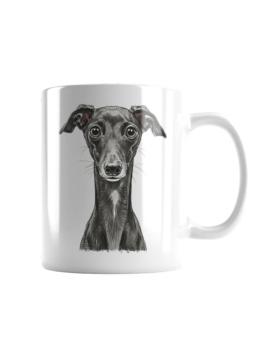Italian Greyhound Sketch-y Art Chic Small Ceramic Mug For Iggy Lovers product image (2)