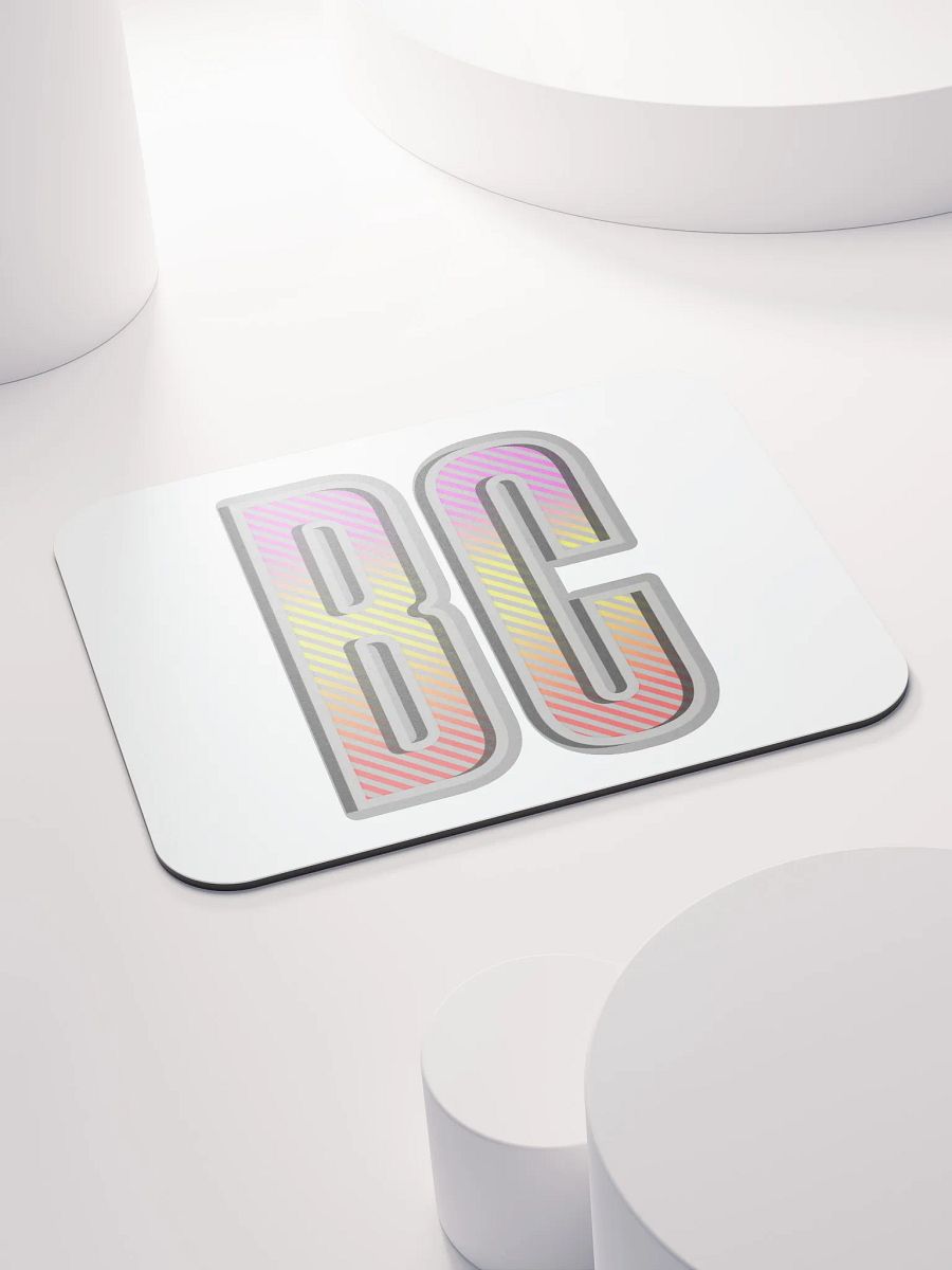 BC British Colombia Block Letters Vibrant Striped Mouse Pad product image (4)