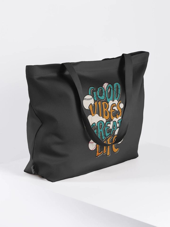 Good Vibes Great Life Baseball Tote Bag product image (1)