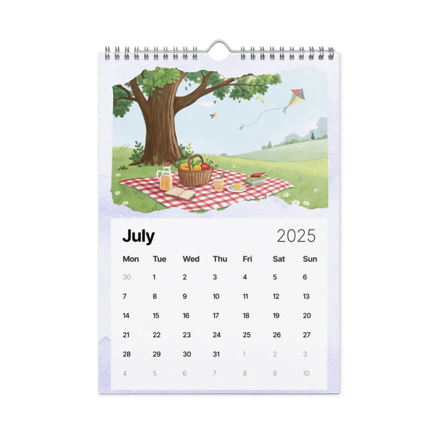 WATERCOLOR SEASONAL SCENES WALL CALENDAR 2025 product image (7)
