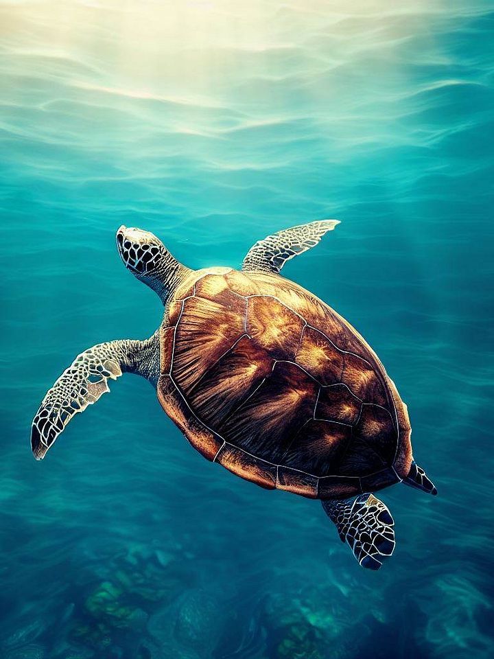 Serene Journey: Underwater Sea Turtle product image (2)