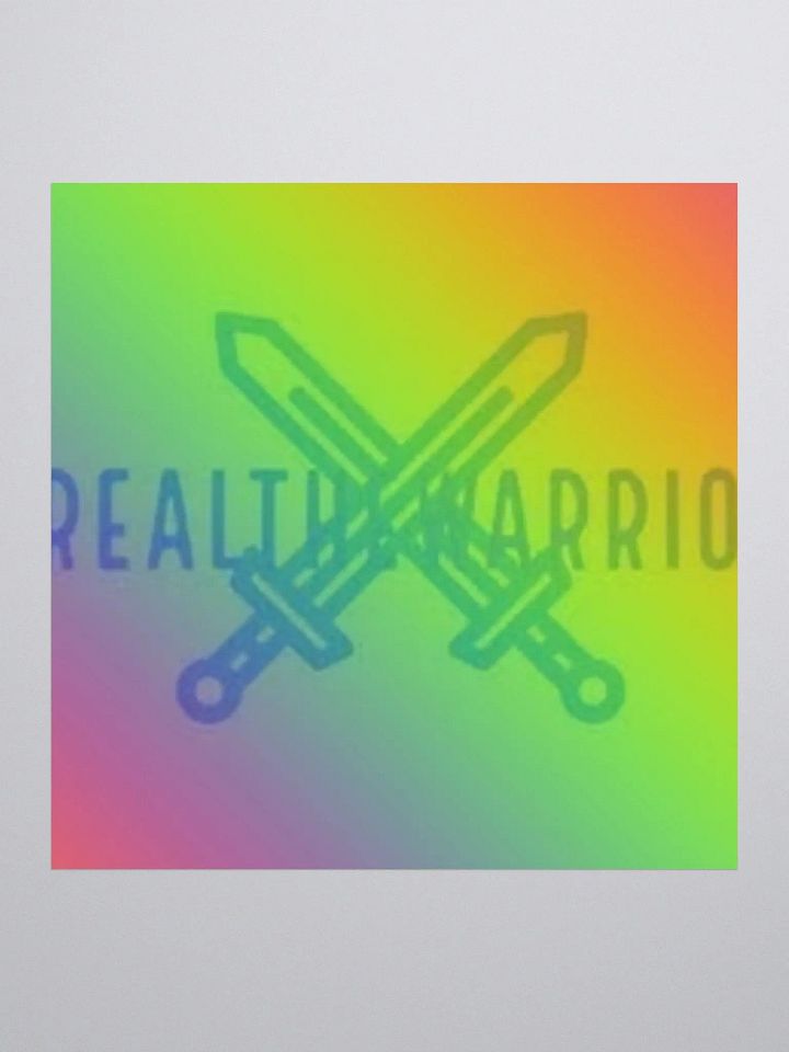 THEREALTHEWARRIOR RAINBOW Logo Sticker product image (1)