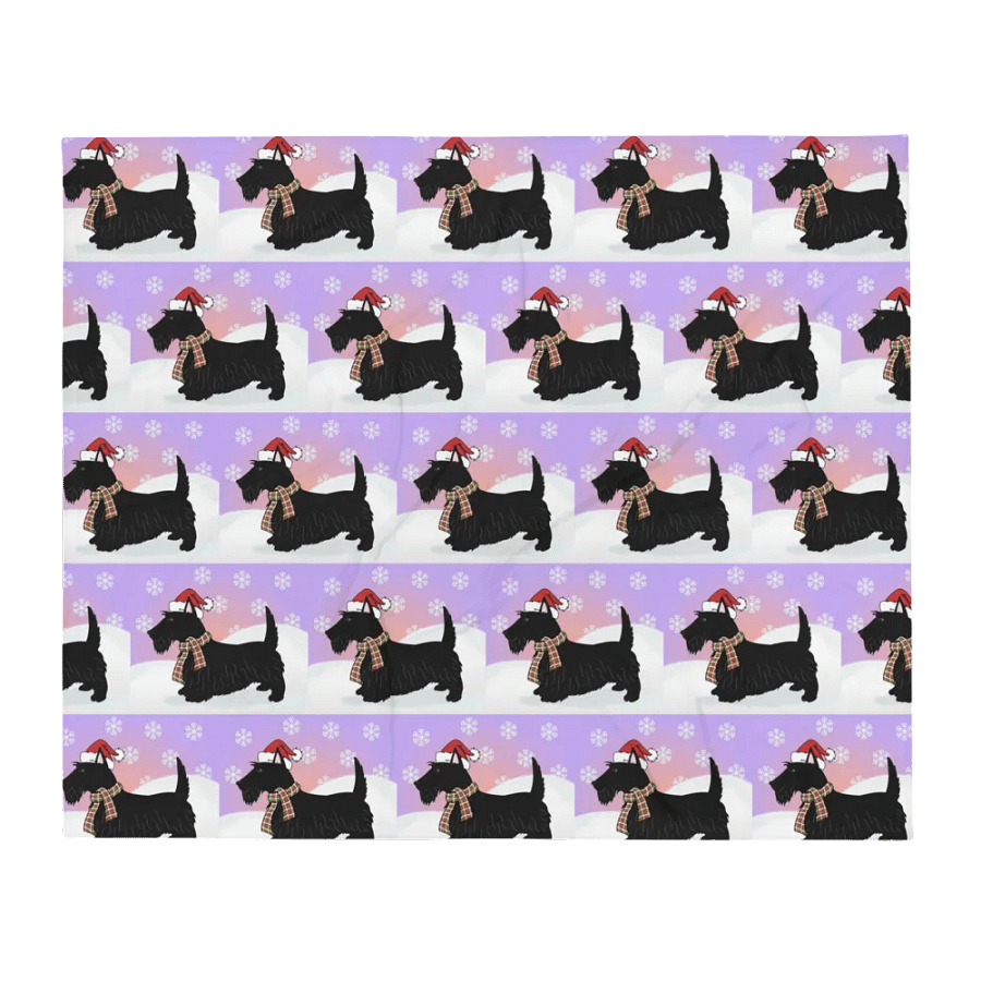 Winter Holiday Scottie Blanket product image (2)