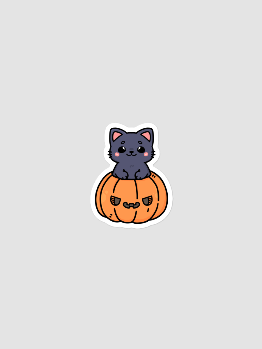 pumpkin cat sticker product image (1)