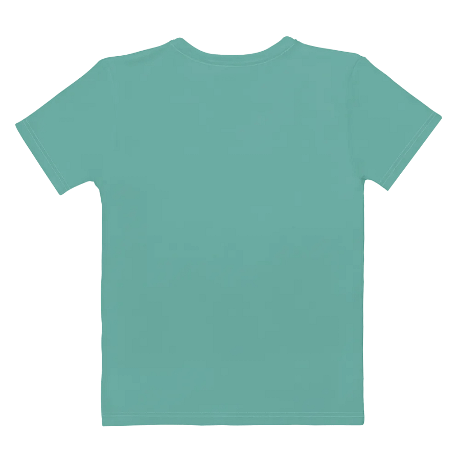 Plain Turquoise Green True Summer Women's Crewneck Polyester Heavyweight Premium T-Shirt by Treasure Pie product image (9)