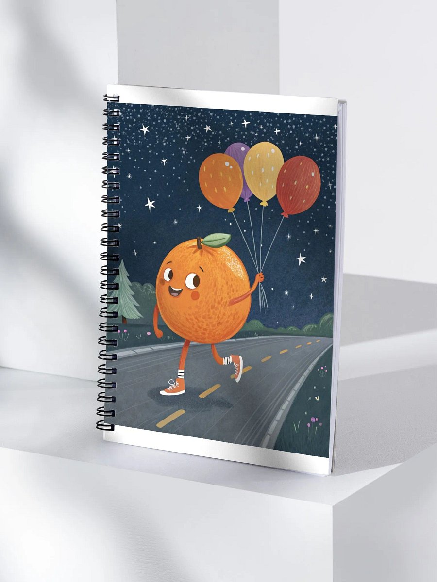 Starry Night Orange Spiral Notebook product image (4)